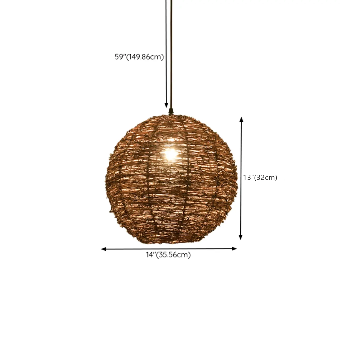 Natural Wood Woven Bowl Pendant Lamp for Indoor Spaces Image - 24 | homeyfad