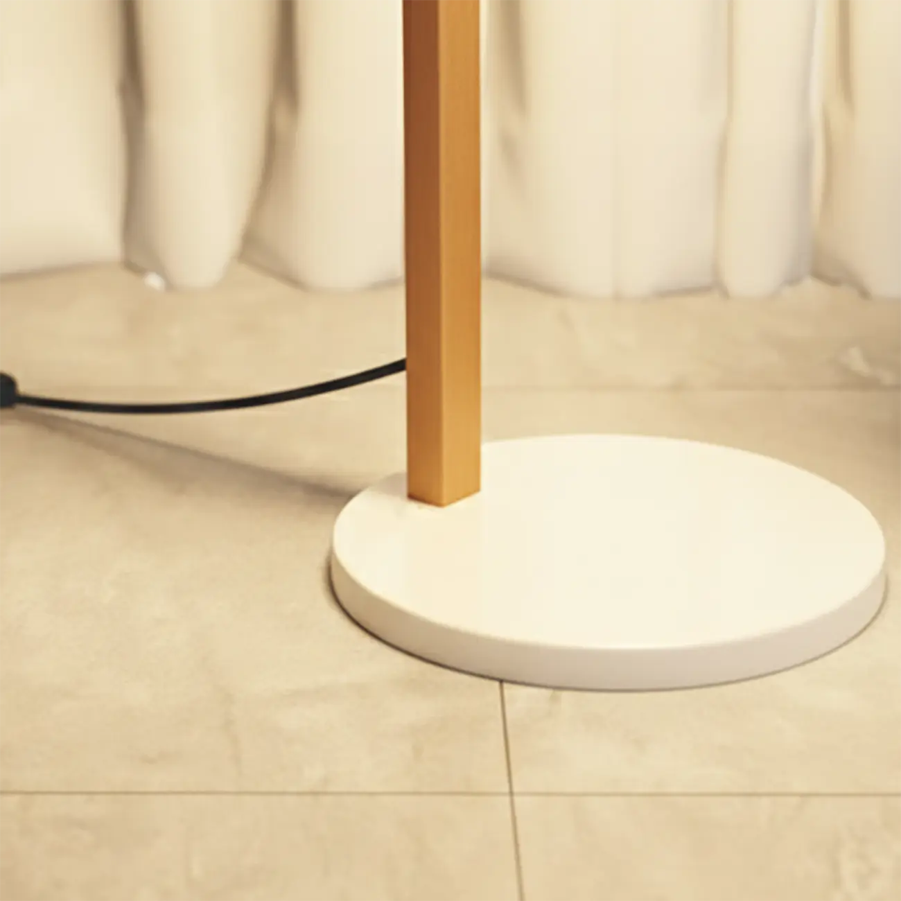 Modern Arched Floor Lamp with Adjustable Pleated Shade Image - 6 | homeyfad