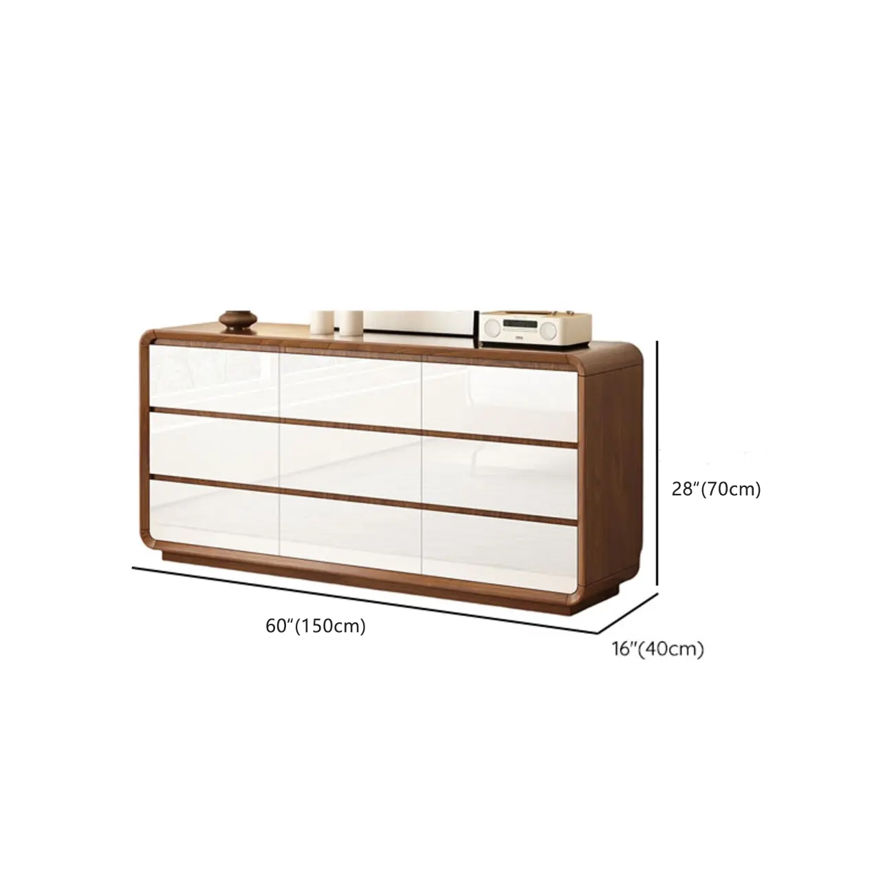 Scandinavian Wooden Horizonal Dresser for Bedroom Image - 13 | homeyfad