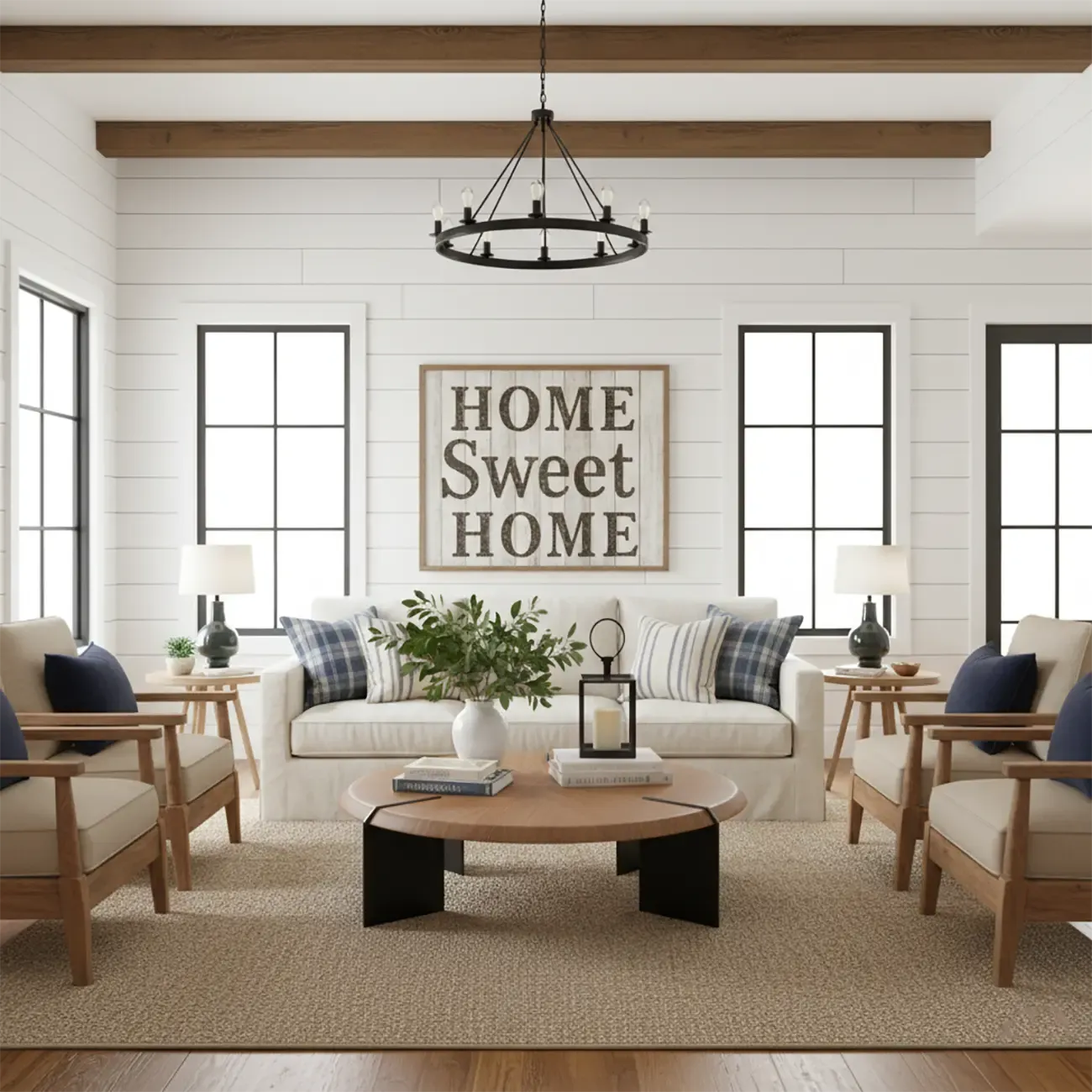 Round Modern Wood Stainless Steel Living Room Coffee Table Image - 3