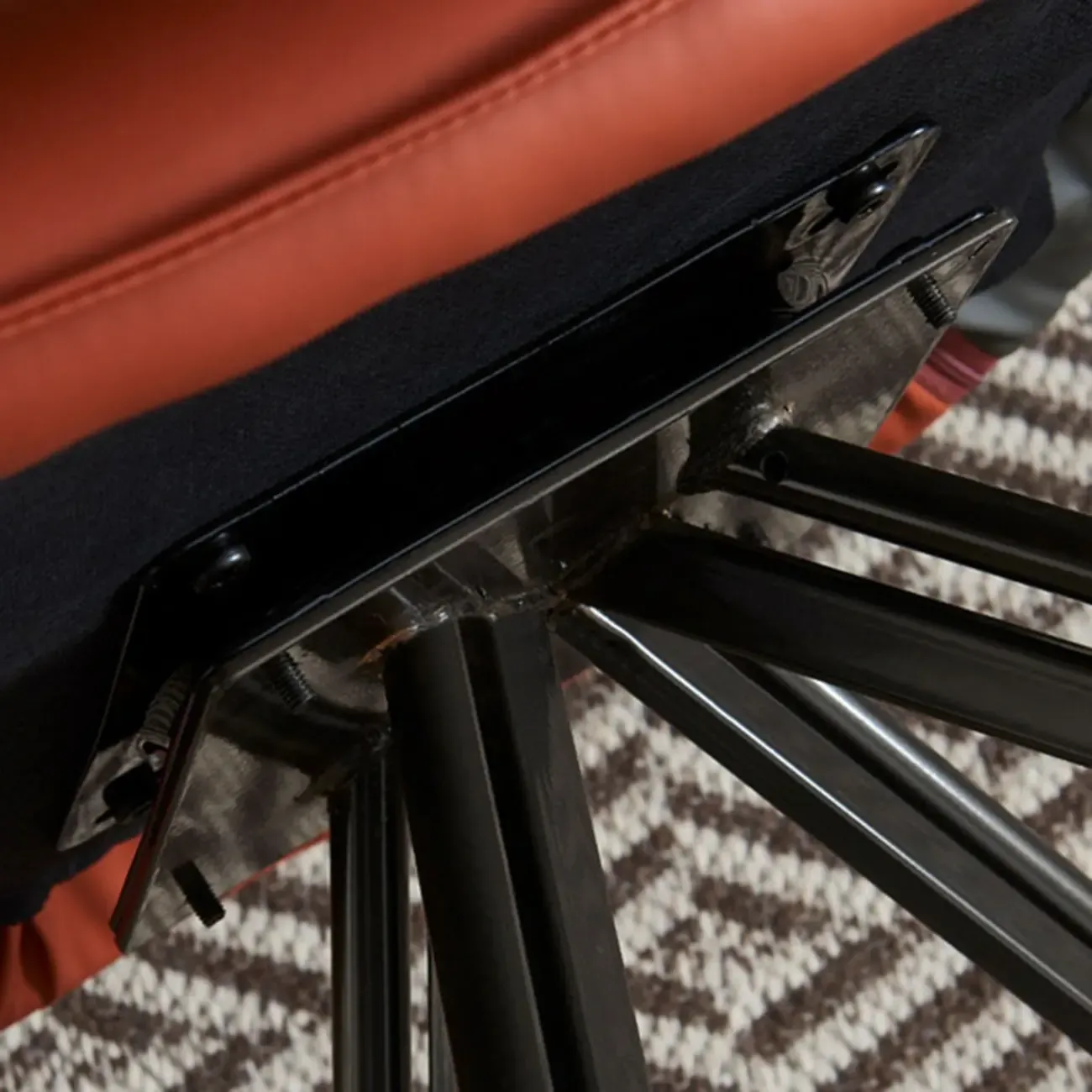 Swivel Industrial Faux Leather Arm Dining Chairs Open Back Image - 11