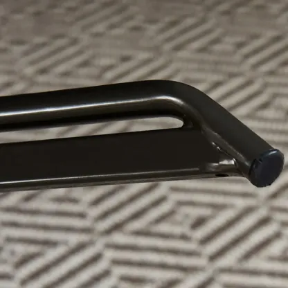 Swivel Industrial Faux Leather Arm Dining Chairs Open Back Image - 13