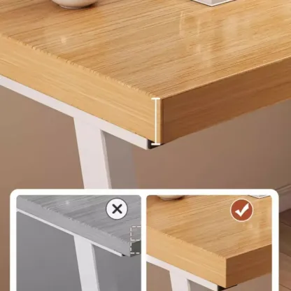 Durable Wooden Rectangle Pedestal Office Desk with Cabinets Image - 8