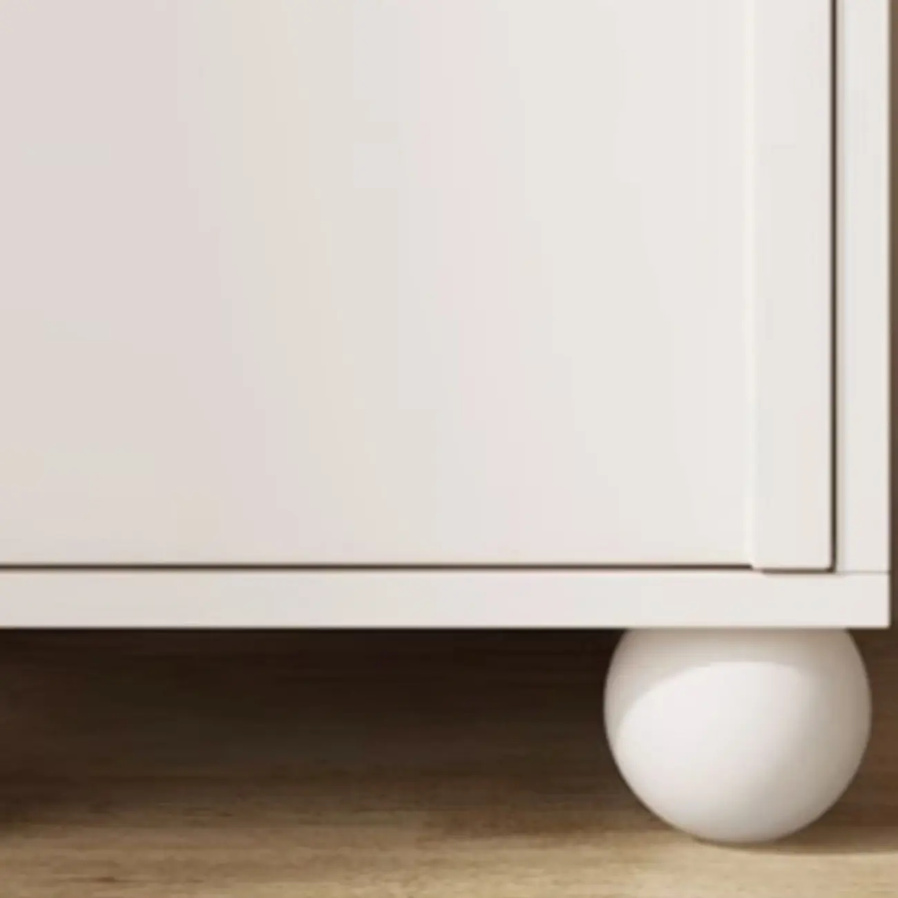 Minimalist Arch Carved Wood 2-Drawer Nightstand Image - 7 | homeyfad