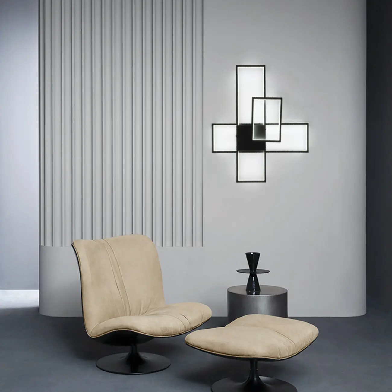 Modern Geometric Metal Wall Light for Bedroom Decor Image - 1 | homeyfad