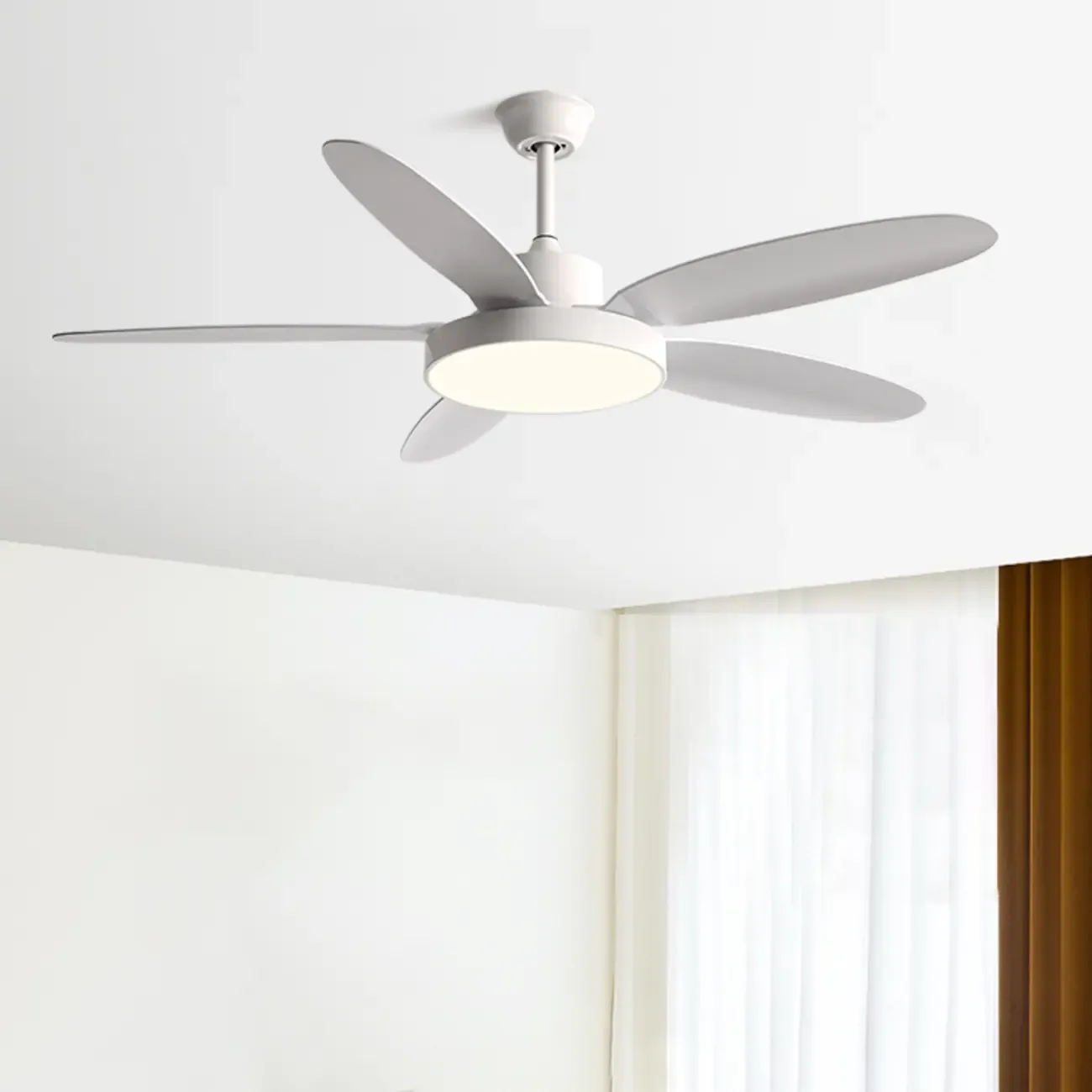 Simple Remote Control Ceiling Fan Dimmable Light for Living Room