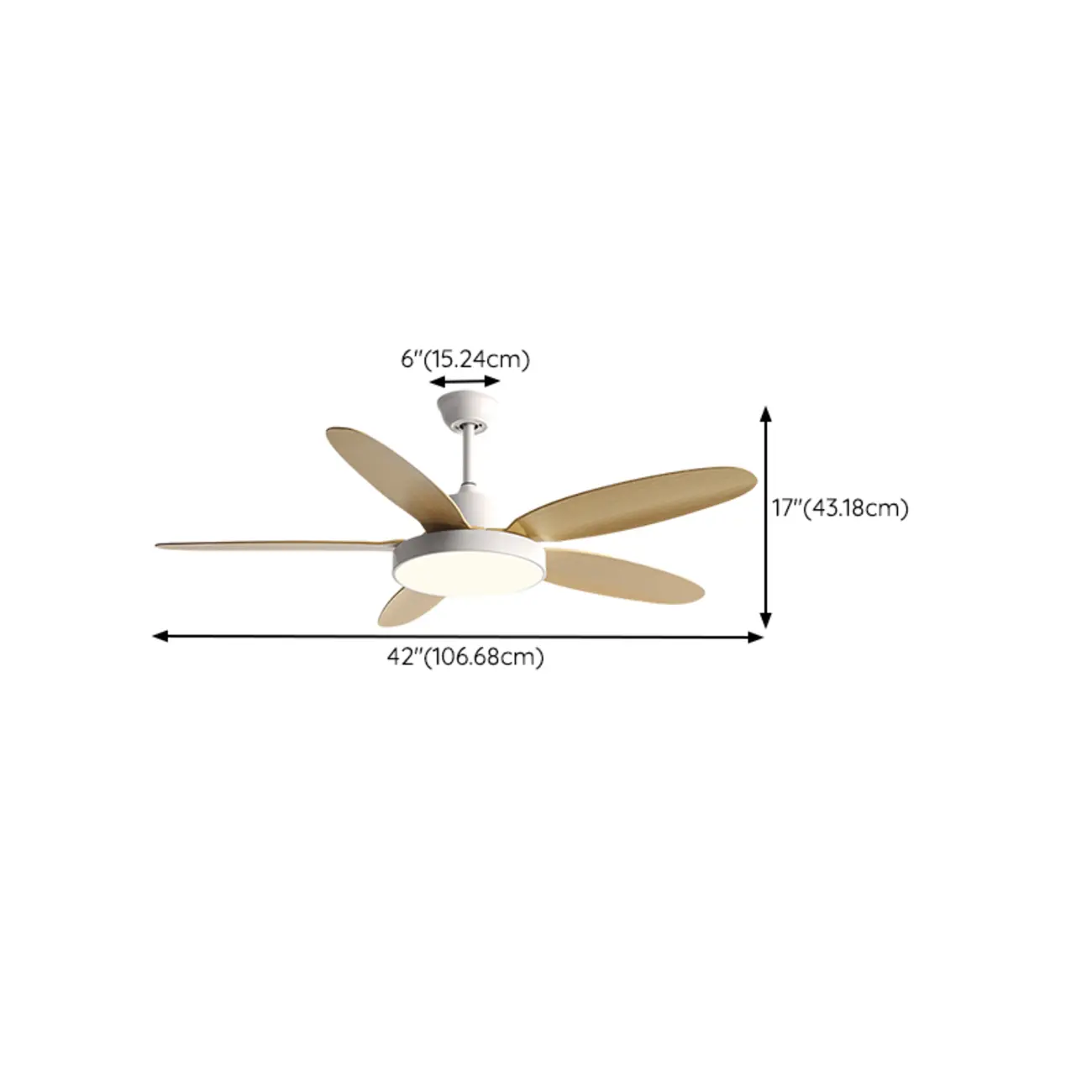 Simple Remote Control Ceiling Fan Dimmable Light for Living Room | homeyfad
