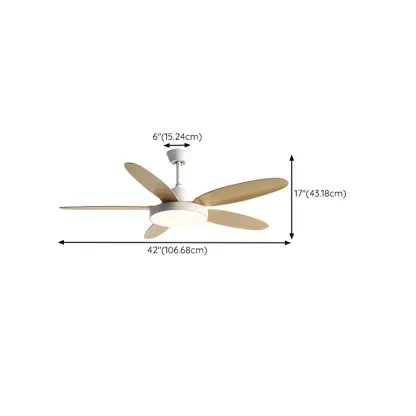 Simple Remote Control Ceiling Fan Dimmable Light for Living Room