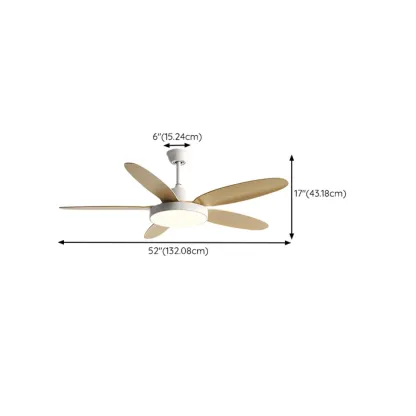 Simple Remote Control Ceiling Fan Dimmable Light for Living Room