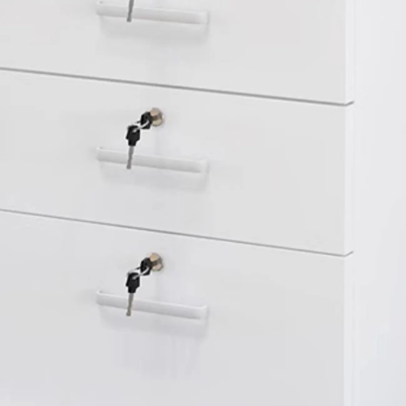 Stylish Wooden Filing Cabinet with Lock and Wheels for Office Image - 12 | homeyfad