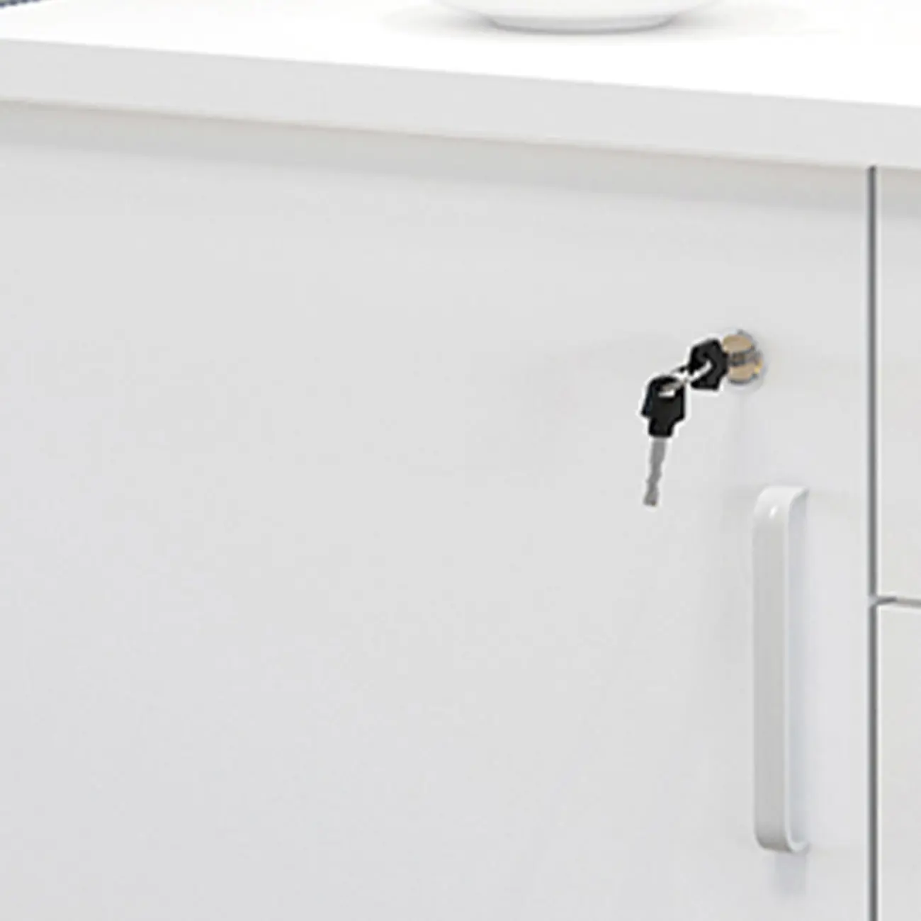 Stylish Wooden Filing Cabinet with Lock and Wheels for Office Image - 14 | homeyfad