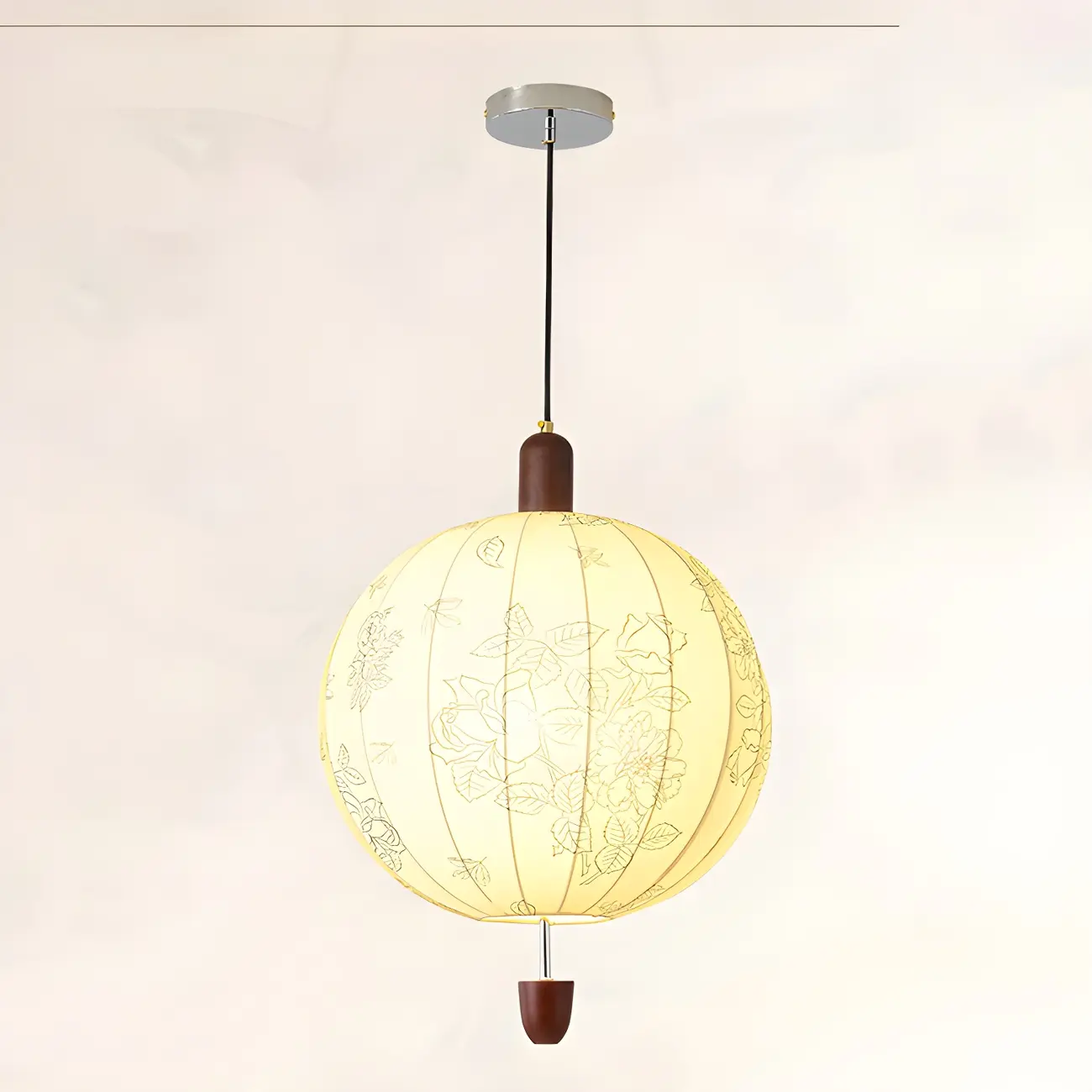 Elegant Floral Fabric Pendant Chandelier for Living Room Image - 13 | homeyfad