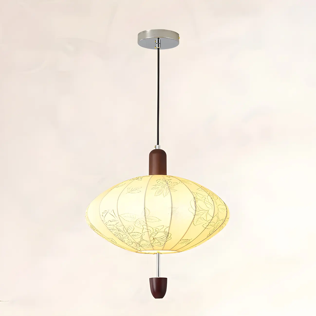 Elegant Floral Fabric Pendant Chandelier for Living Room Image - 14 | homeyfad