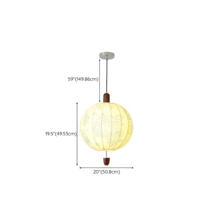 Elegant Floral Fabric Pendant Chandelier for Living Room Image - 22