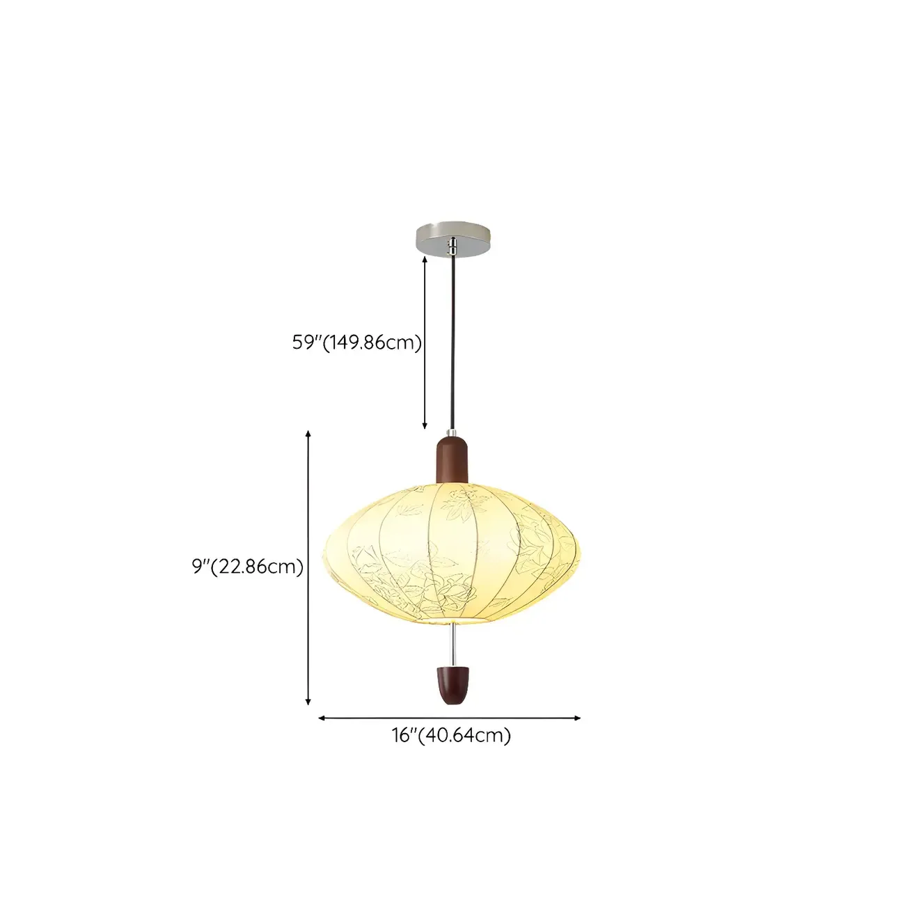 Elegant Floral Fabric Pendant Chandelier for Living Room Image - 23