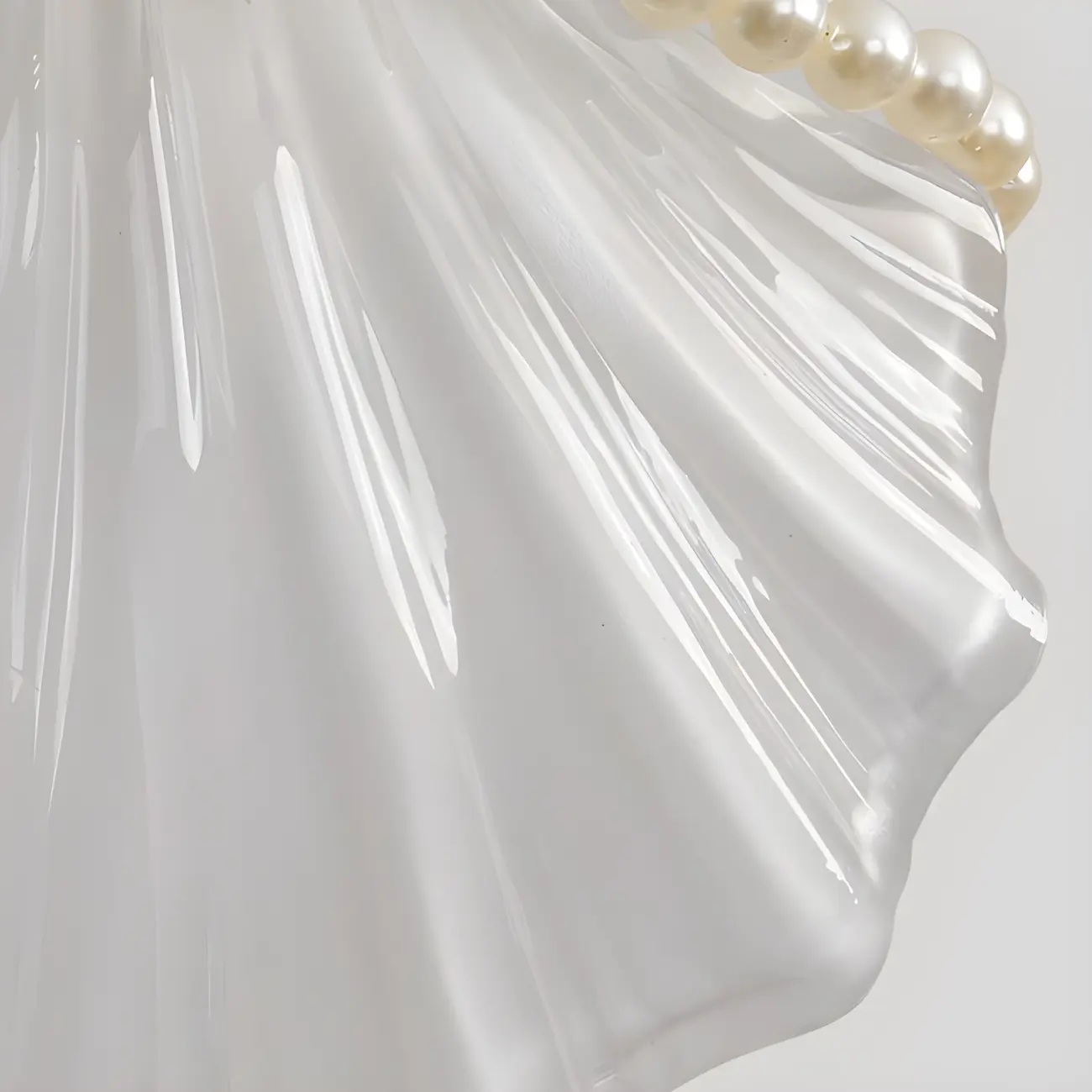 Modern Gold Shell Wall Light with Frosted Glass for Bedroom Image - 7 | homeyfad