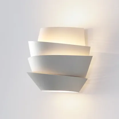 Inspired 2-Light Iron White Spiral Wall Sconce Image - 2
