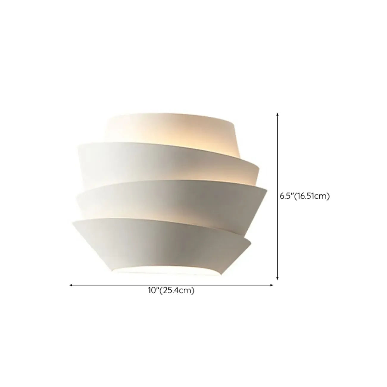 Inspired 2-Light Iron White Spiral Wall Sconce #size