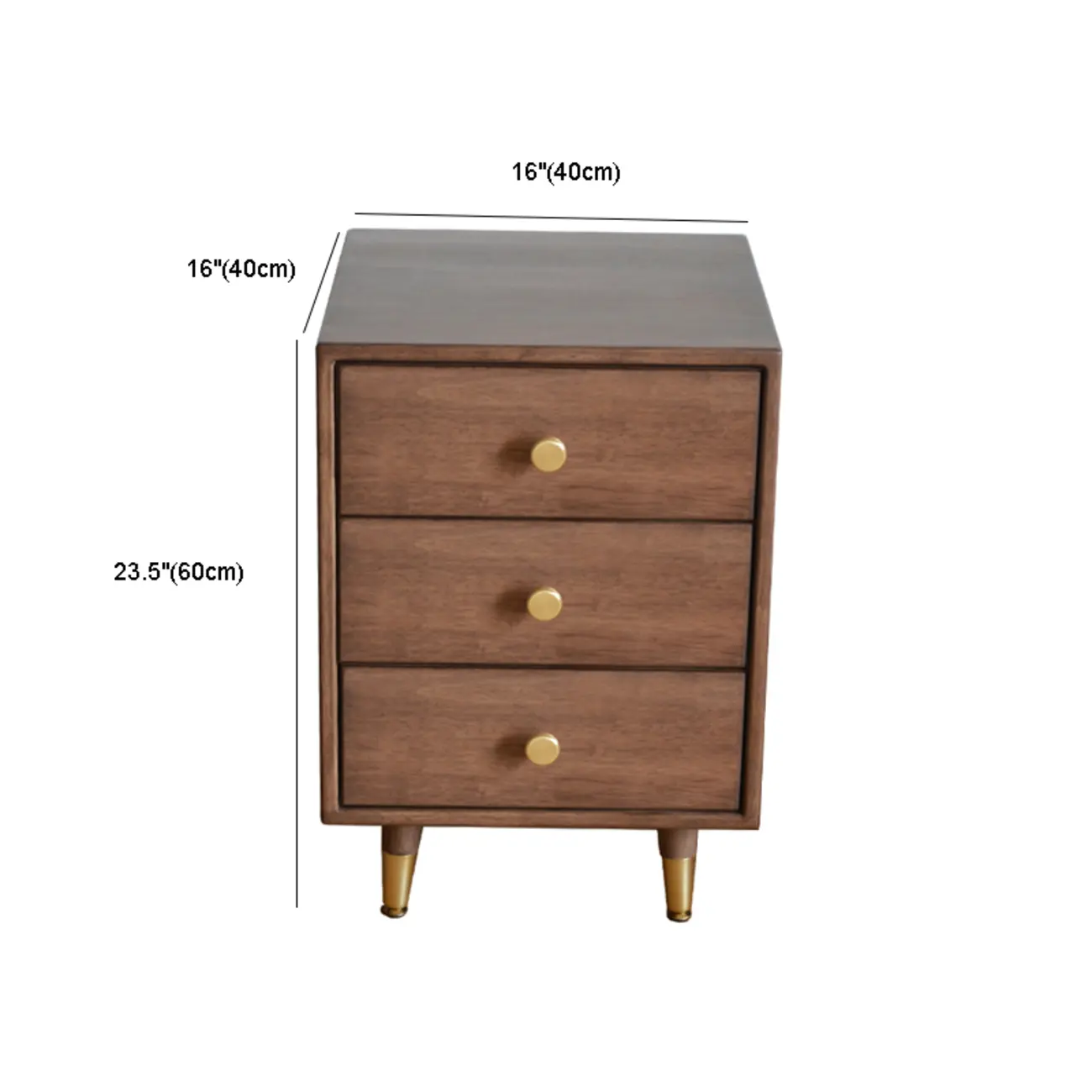 Vintage Brown Wood 2-Drawer Nightstand Image - 17 | homeyfad