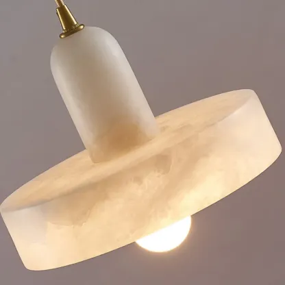 Modern Gold Metal Cylindrical Kitchen Island Pendant Light Image - 11