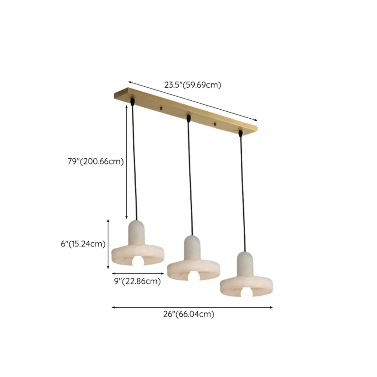 Modern Gold Metal Cylindrical Kitchen Island Pendant Light Image - 15 | homeyfad