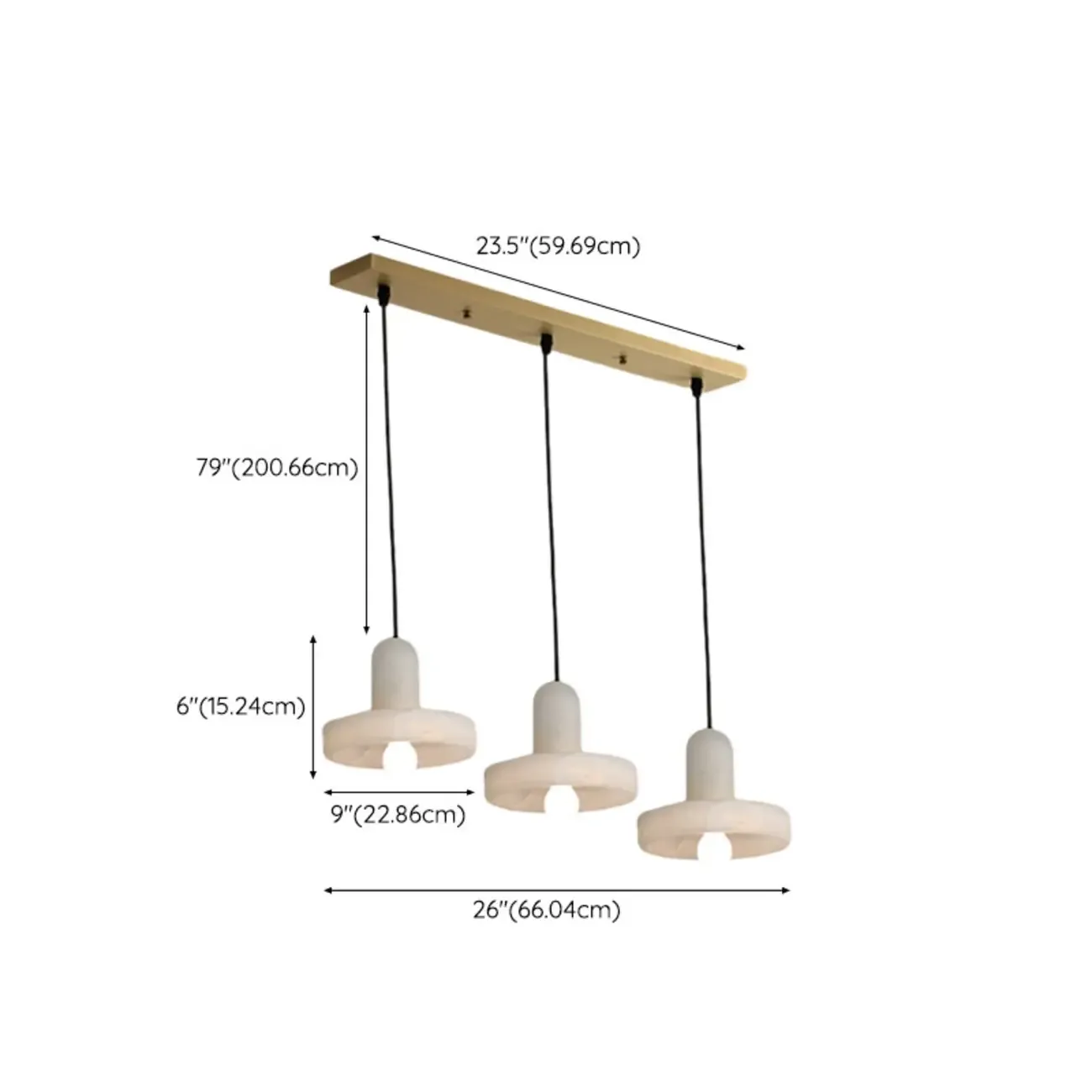 Modern Gold Metal Cylindrical Kitchen Island Pendant Light Image - 15