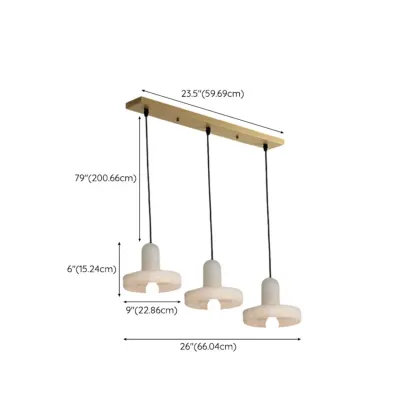 Modern Gold Metal Cylindrical Kitchen Island Pendant Light Image - 15