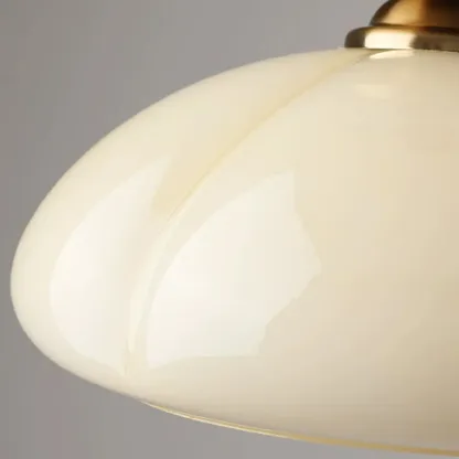Modern Gold Glass Semi Flush Ceiling Light for Living Room Image - 13
