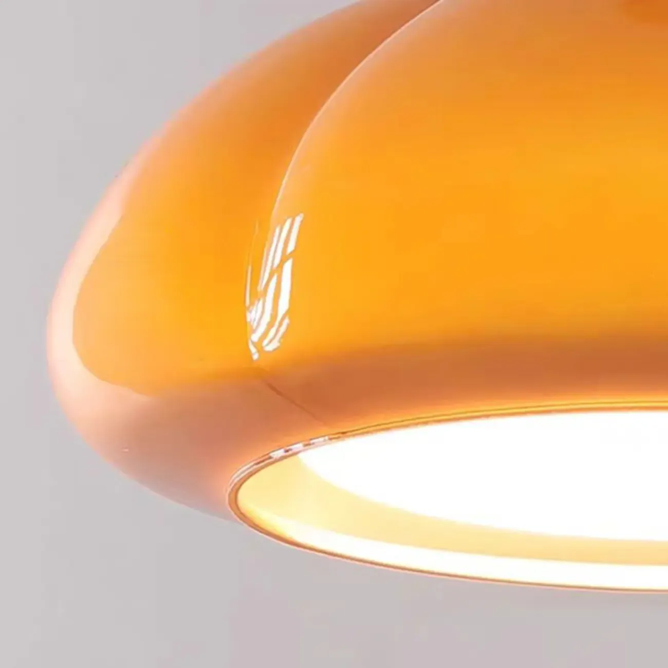 Modern Gold Glass Semi Flush Ceiling Light for Living Room Image - 15