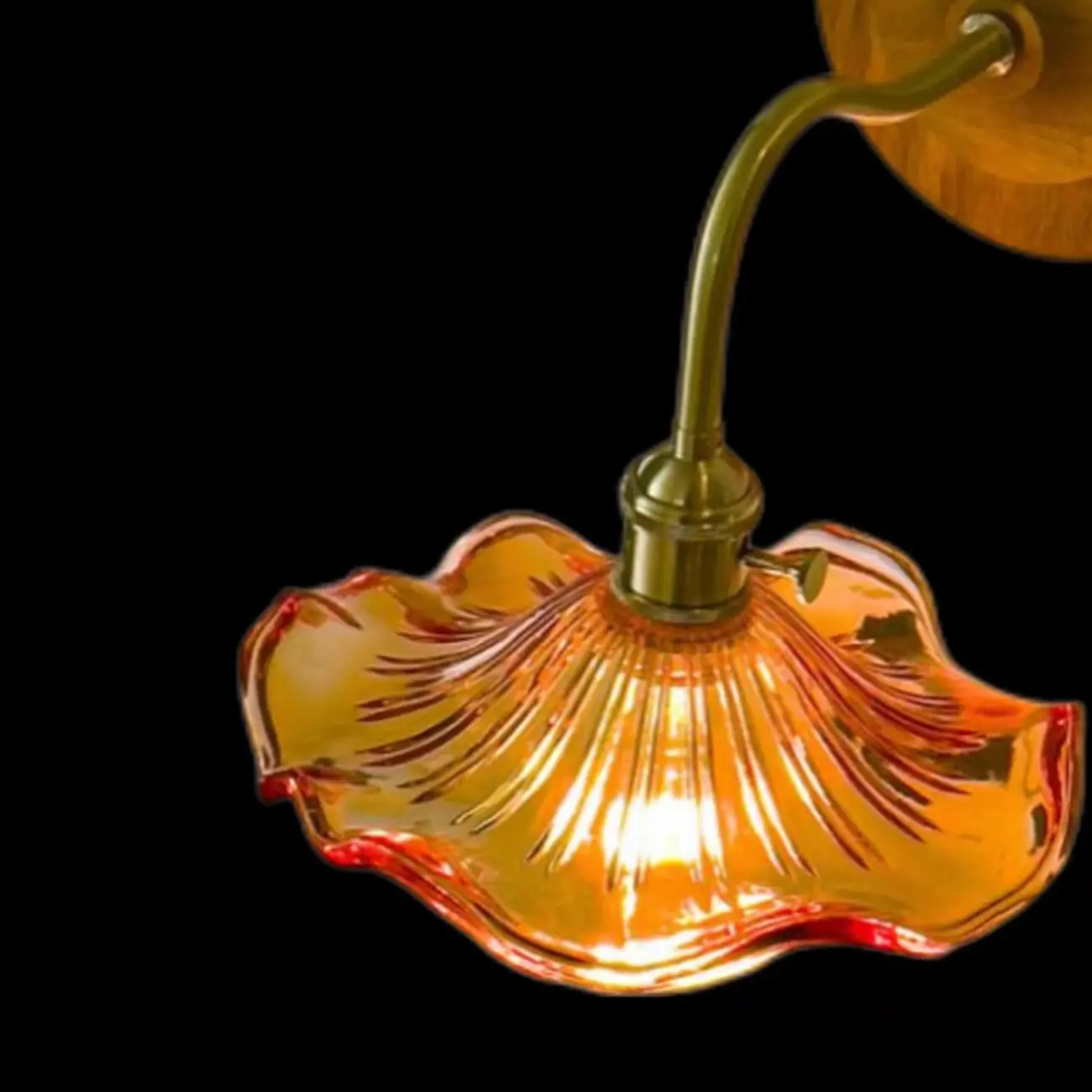 Vintage Wall Sconce with Floral Glass Shade for Indoor Space | homeyfad