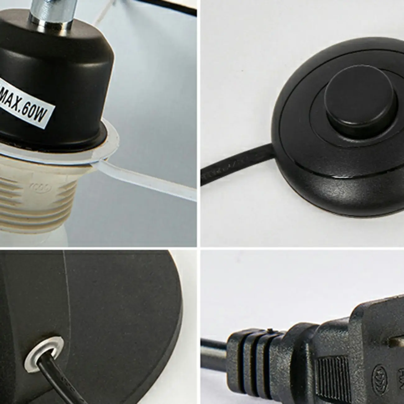 Modern Fabric Arc Floor Lamp for Living Room, Black Image - 6 | homeyfad