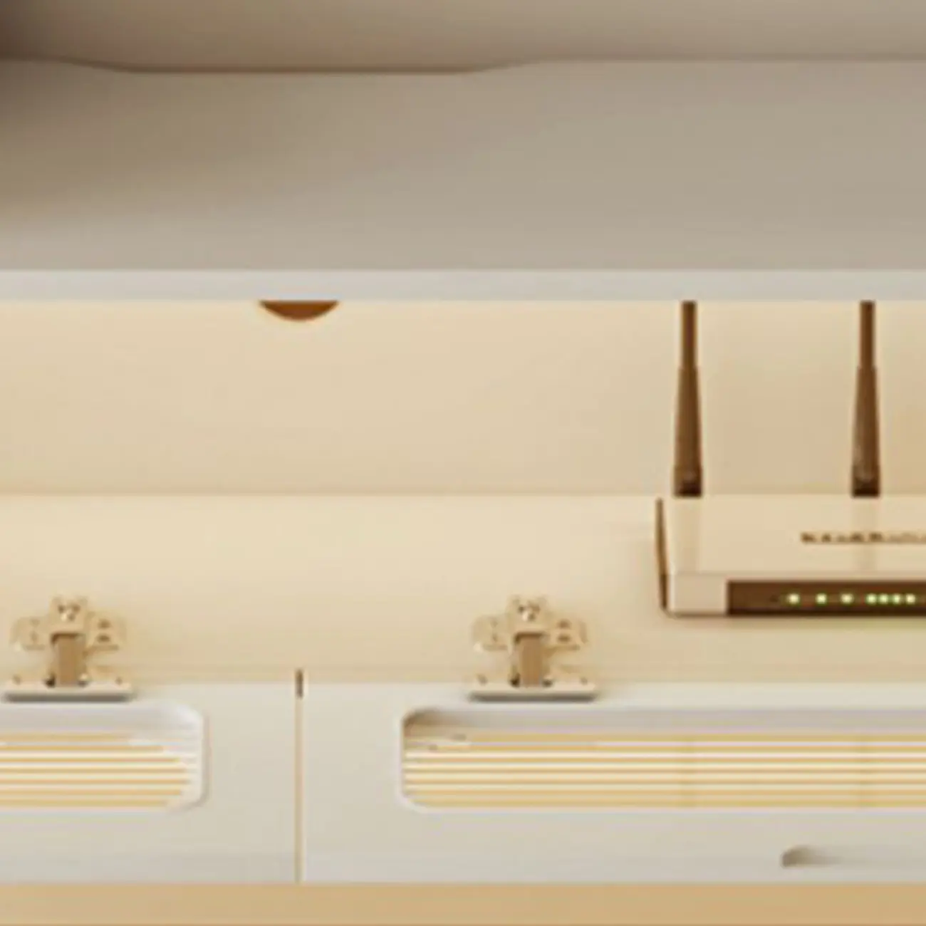 Minimalist Wooden Floating TV Stand with Lighting & Drawers Image - 7 | homeyfad