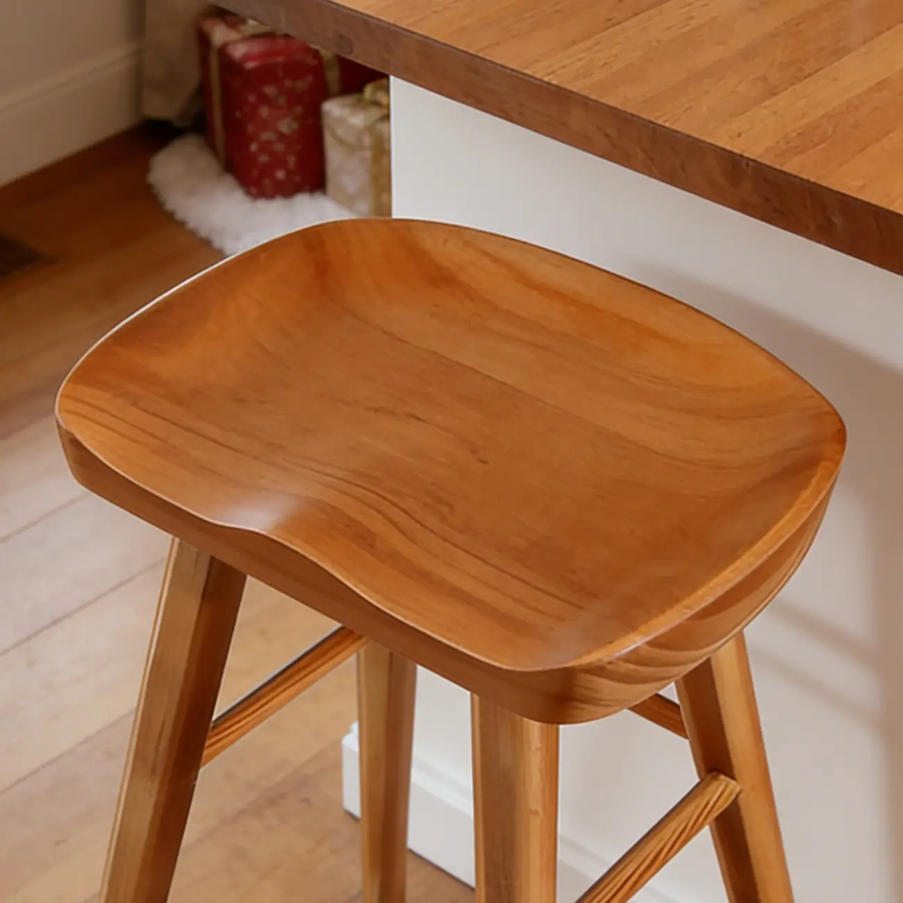 Rustic Saddle Backless Bar Stool Counter Height Image - 8 | homeyfad