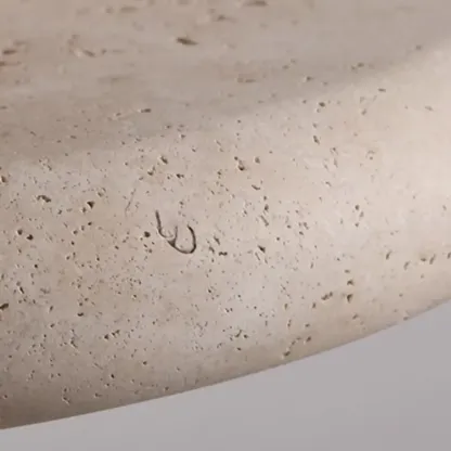 Gray Drum Stone Simplicity Adjustable Height Pendant Lighting Image - 5