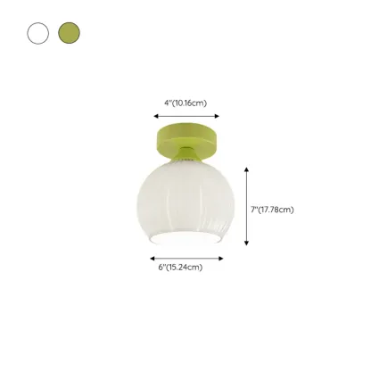 Modern Glass Semi-Flush LED Ceiling Light for Living Room Image - 19