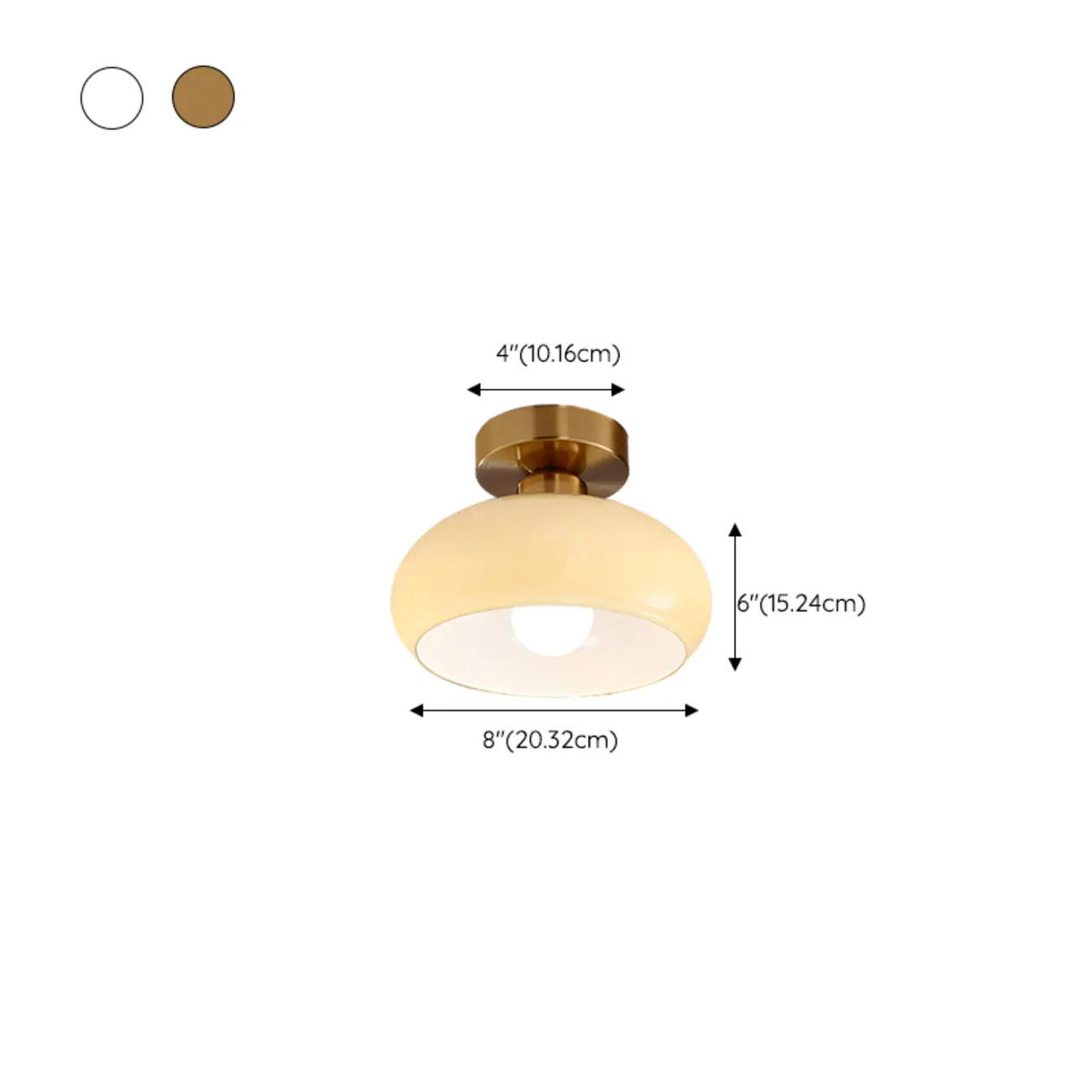 Modern Glass Semi-Flush LED Ceiling Light for Living Room Image - 20 | homeyfad