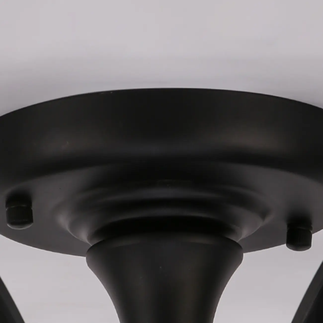 Traditional Black Cylinder Glass Semi-Flush Mount Ceiling Light | homeyfad