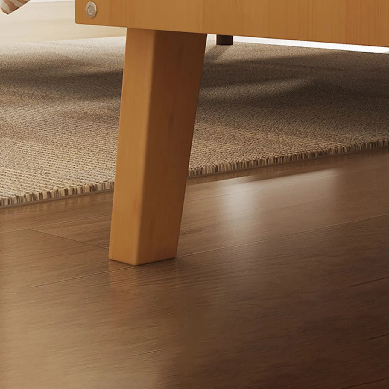 Scandinavian Bedside Table Natural Solid Wood Nightstand Image - 9 | homeyfad