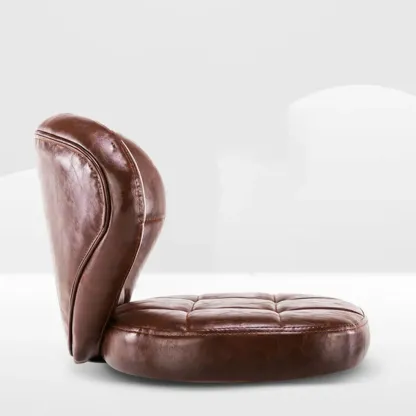 Adjustable Square Tufted Faux Leather Swivel Bar Stools Image - 14