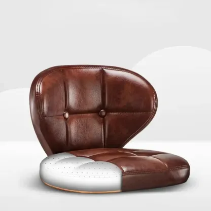 Adjustable Square Tufted Faux Leather Swivel Bar Stools Image - 15