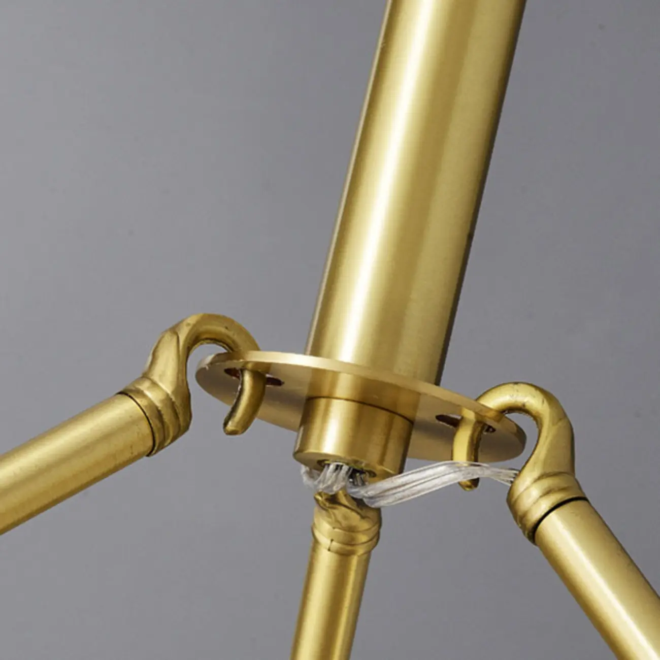 Contemporary Alabaster Round Brass Pendant Chandelier Image - 10 | homeyfad