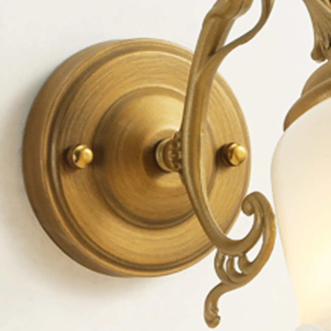 Vintage Gold Geometric Frosted Glass Indoor Wall Light Image - 10 | homeyfad