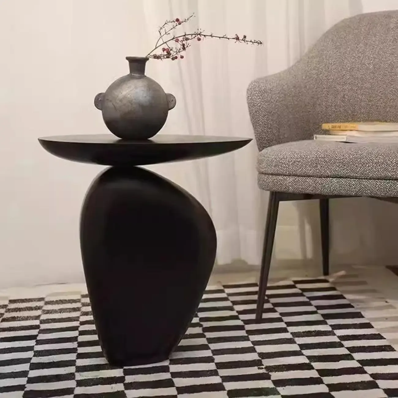 Minimalist Black Accent Side Table for Living Room | HomeyFad