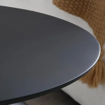 Contemporary Fiberglass Free Form End Table with Steel Base Image - 11