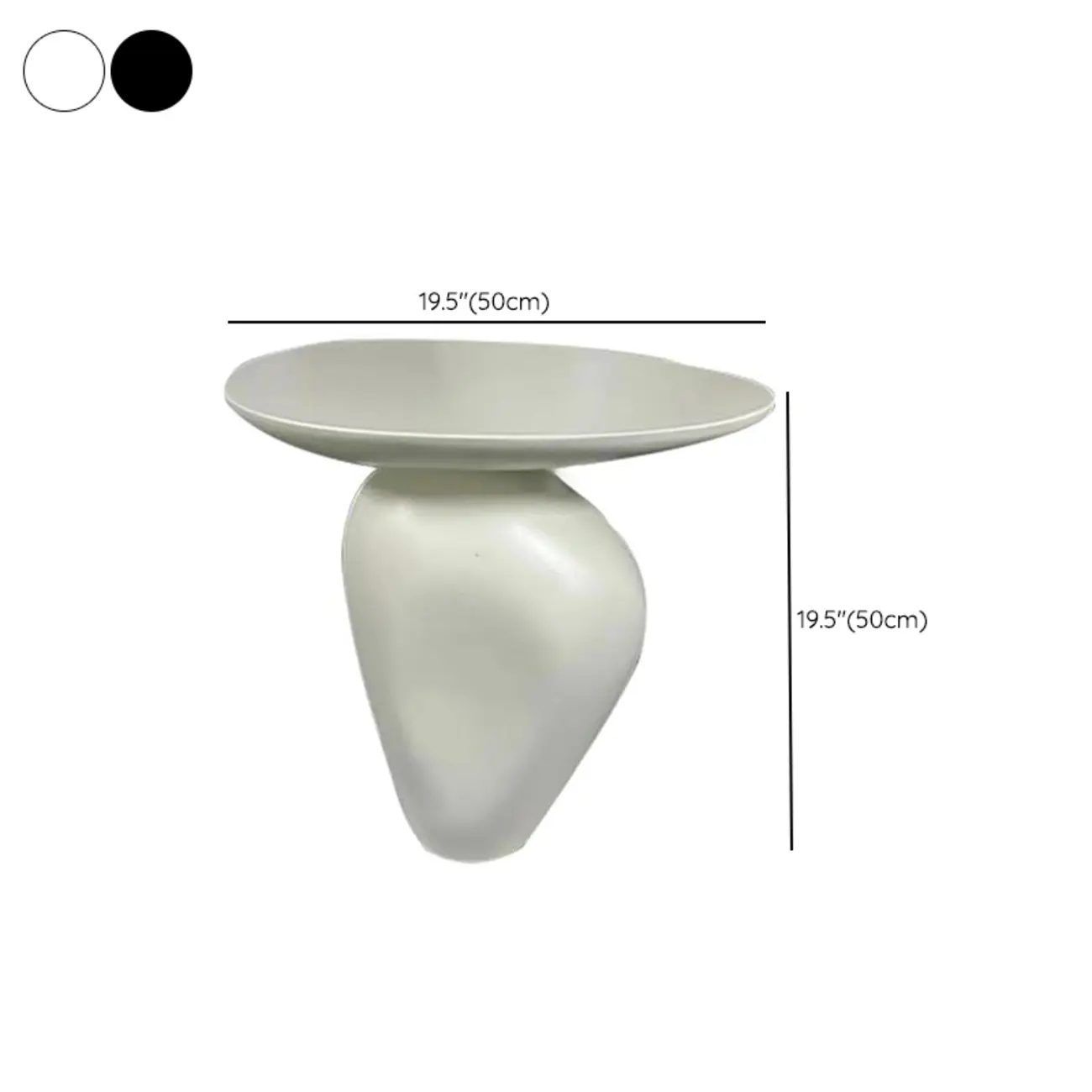 Contemporary Fiberglass Free Form End Table with Steel Base #size | homeyfad