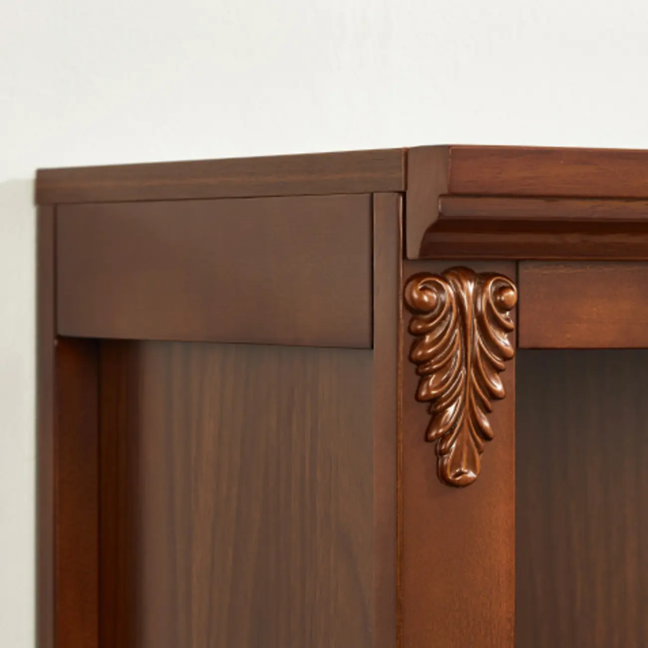 Dark Walnut Modern Vertical Adjustable Shelving Wood Bookcase Image - 5 | homeyfad