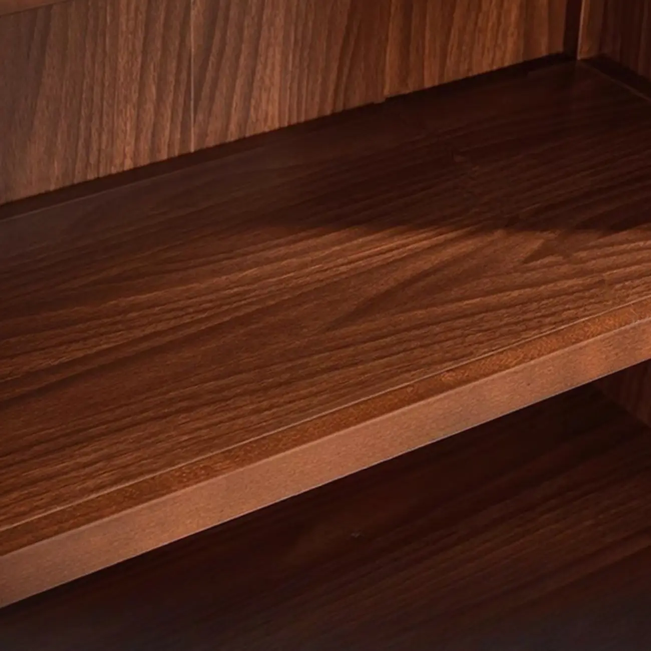 Dark Walnut Modern Vertical Adjustable Shelving Wood Bookcase Image - 6 | homeyfad