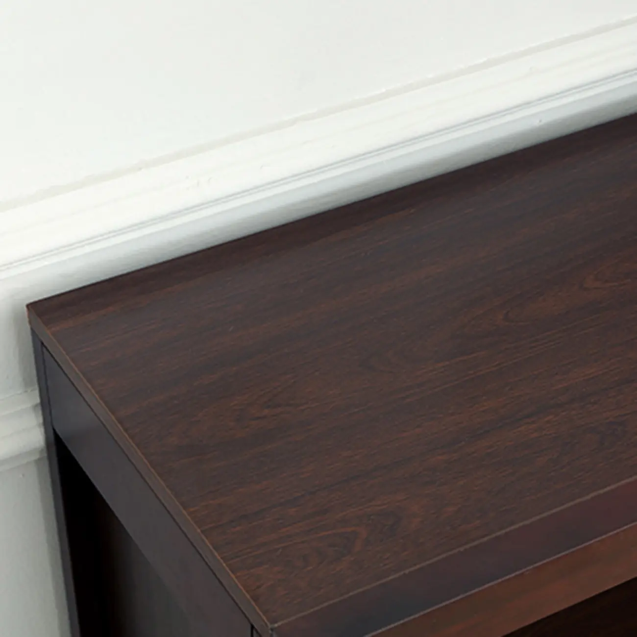 Dark Walnut Modern Vertical Adjustable Shelving Wood Bookcase Image - 8 | homeyfad