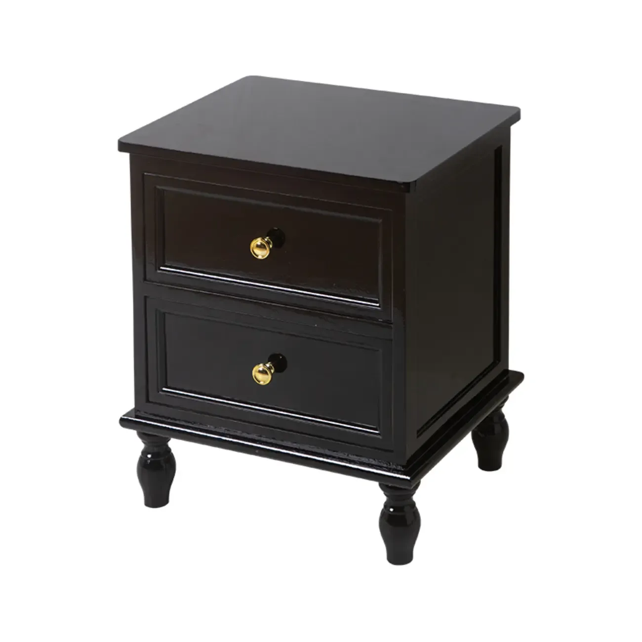 Classic Pure White Wood 3-Drawer Nightstand Image - 12