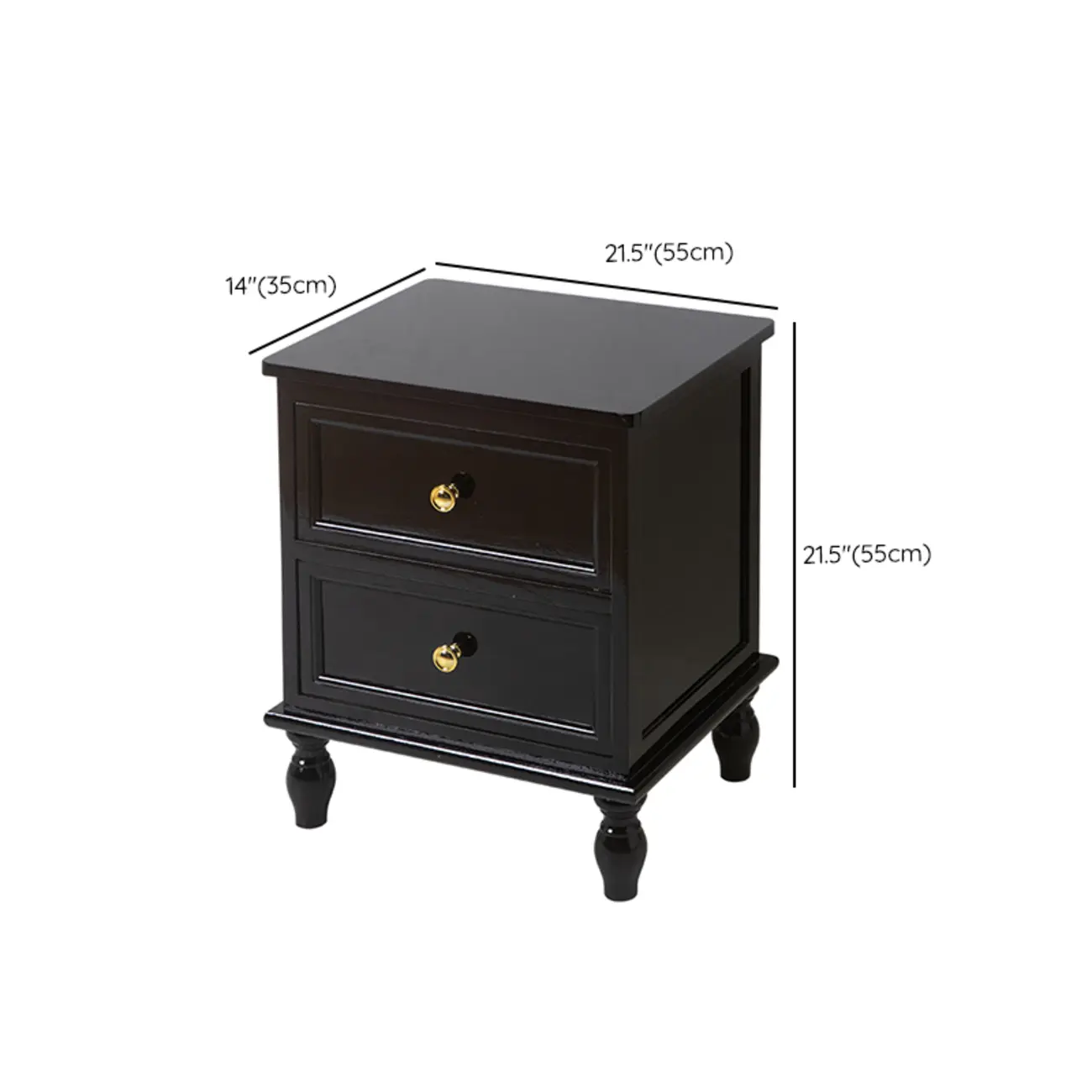 Classic Pure White Wood 3-Drawer Nightstand Image - 20 | homeyfad